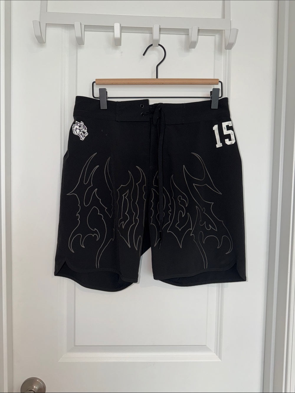 Darc Sport Black Men's Athletic Shorts with White '15'